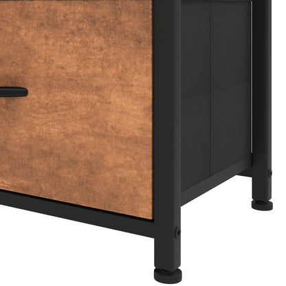 Modern 4/8/10-drawer Bedroom Fabric Dresser Storage Tower with Wood Top