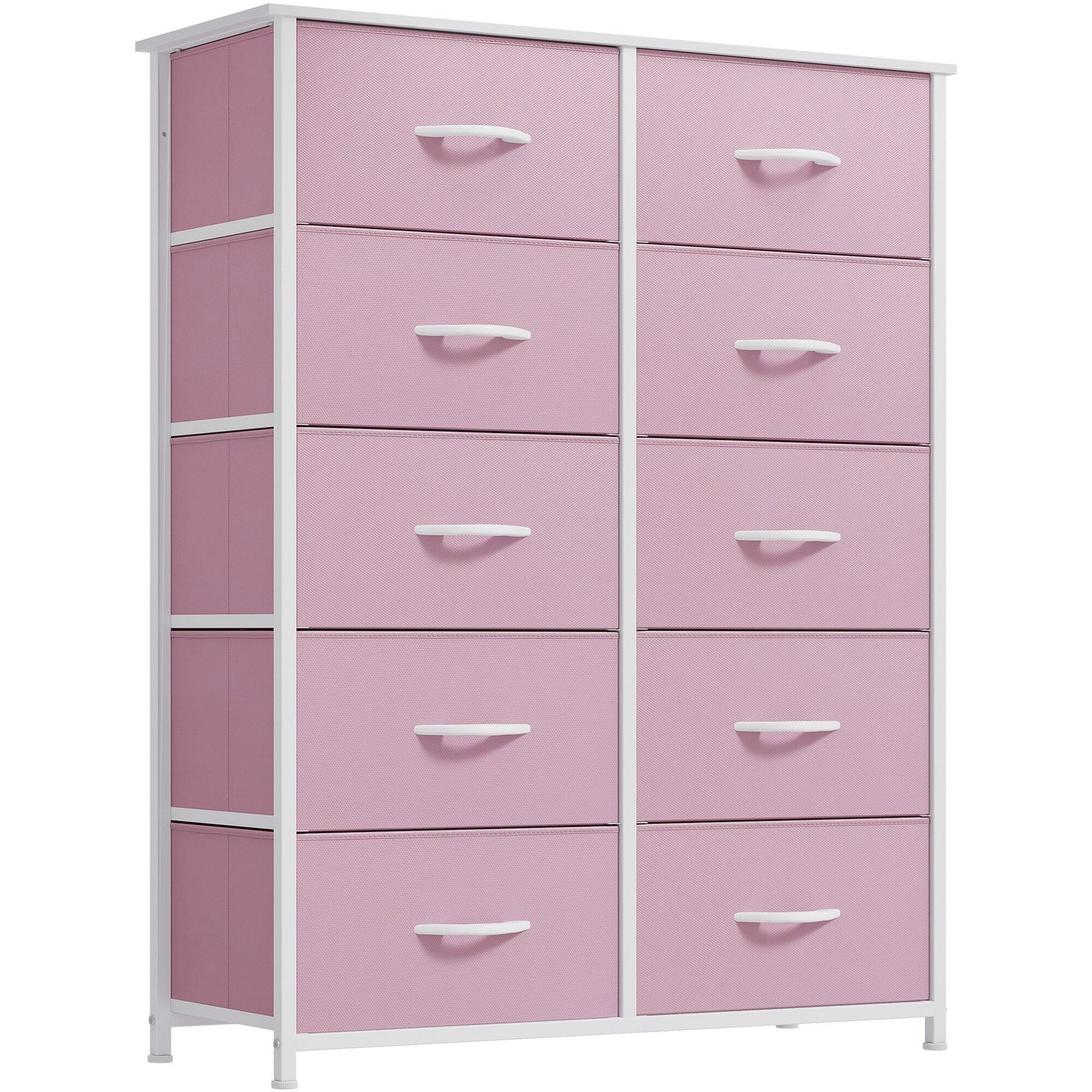 Modern 4/8/10-drawer Bedroom Fabric Dresser Storage Tower with Wood Top