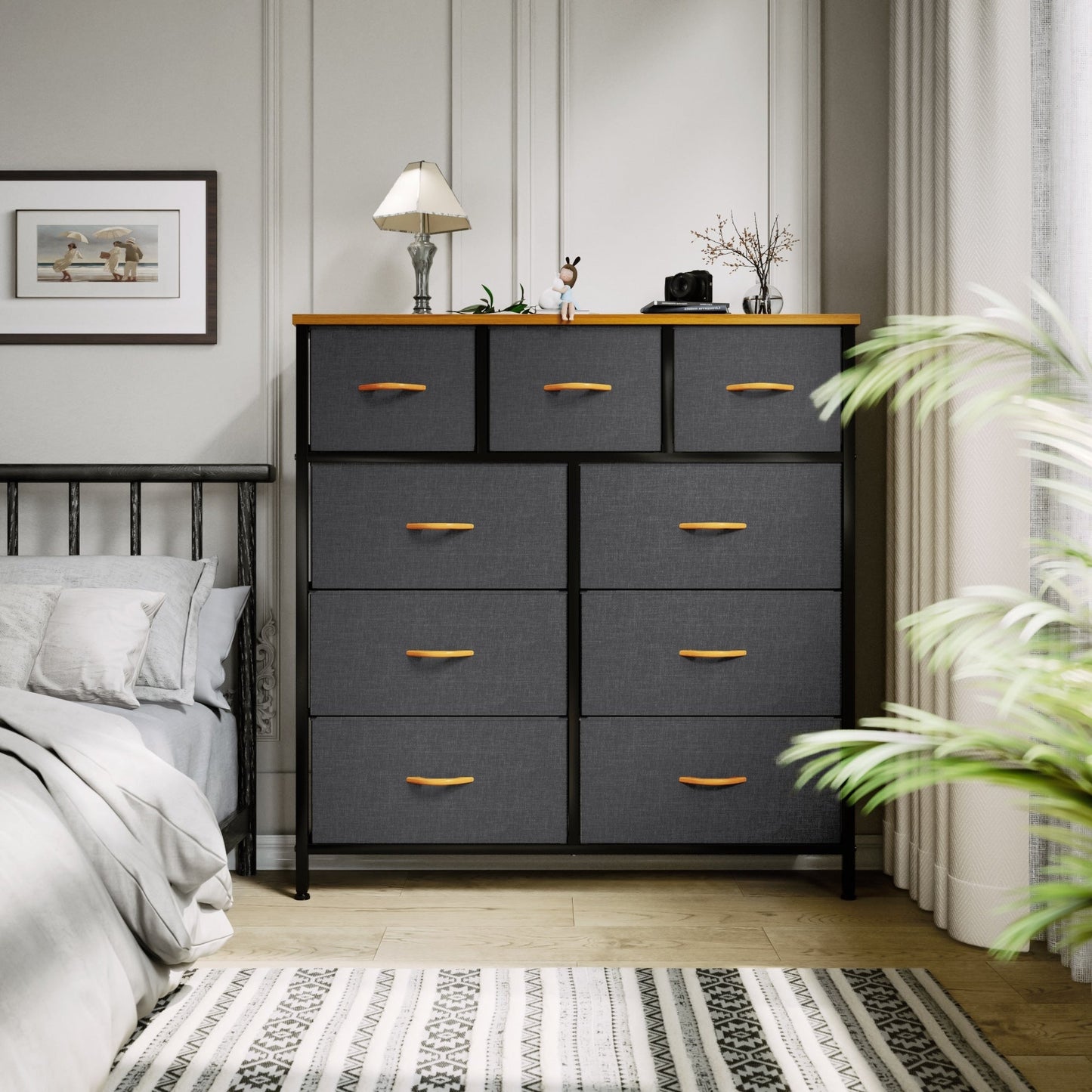 Modern 9-drawer Bedroom Dresser Storage Tower