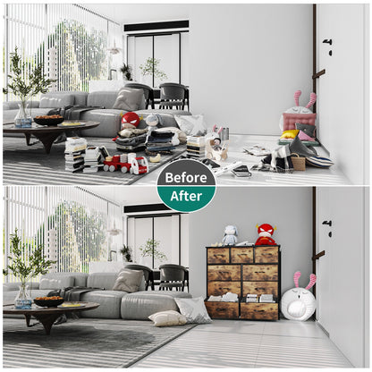 Modern 9-drawer Bedroom Dresser Storage Tower