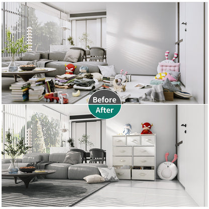 Modern 9-drawer Bedroom Dresser Storage Tower