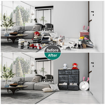 Modern 9-drawer Bedroom Dresser Storage Tower