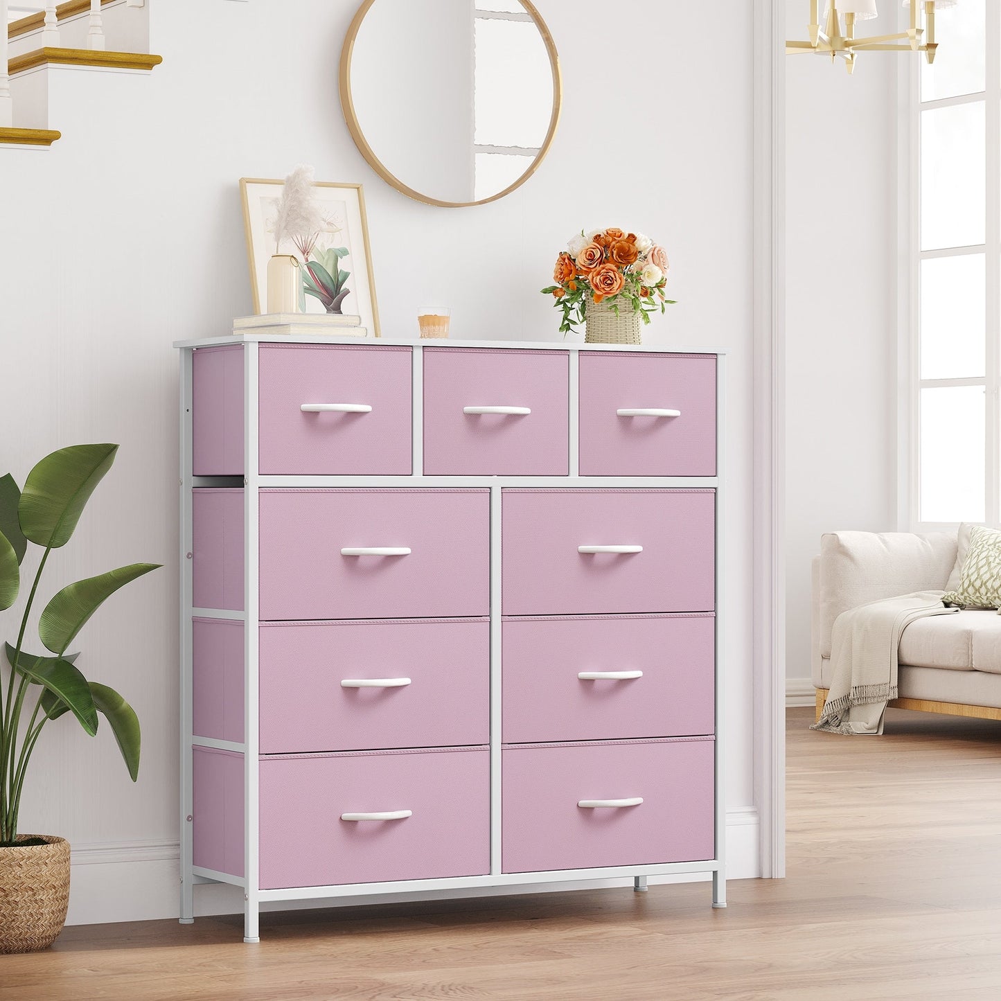 Modern 9-drawer Bedroom Dresser Storage Tower