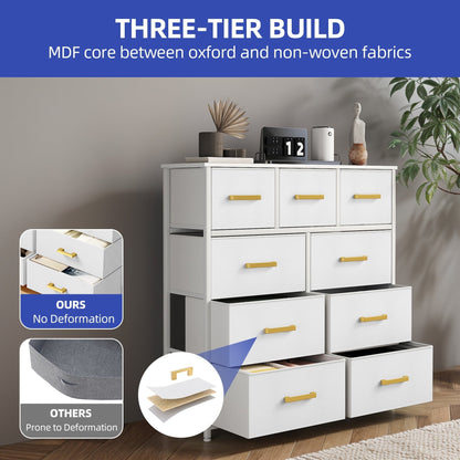 Modern 9-drawer Bedroom Dresser Storage Tower