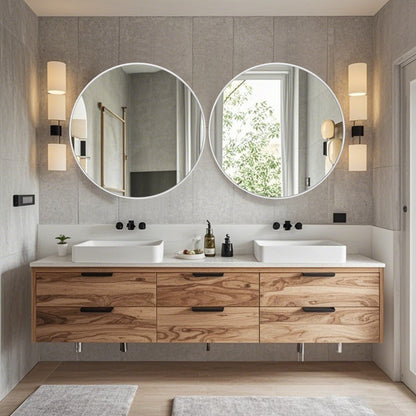 Modern Bathroom Wall Mounted Round Vanity Mirror