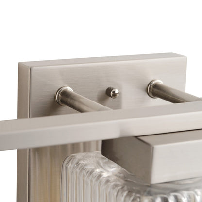 Modern Brushed Nickel 3-Light Up and Down Bathroom Vanity Light