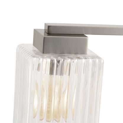 Modern Brushed Nickel 3-Light Up and Down Bathroom Vanity Light