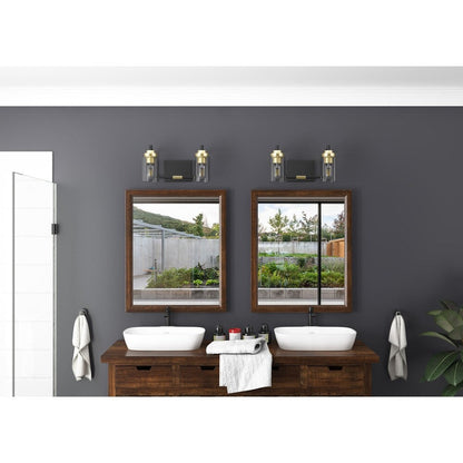 Modern Vanity Light Fixture with Cylinder Glass Shade