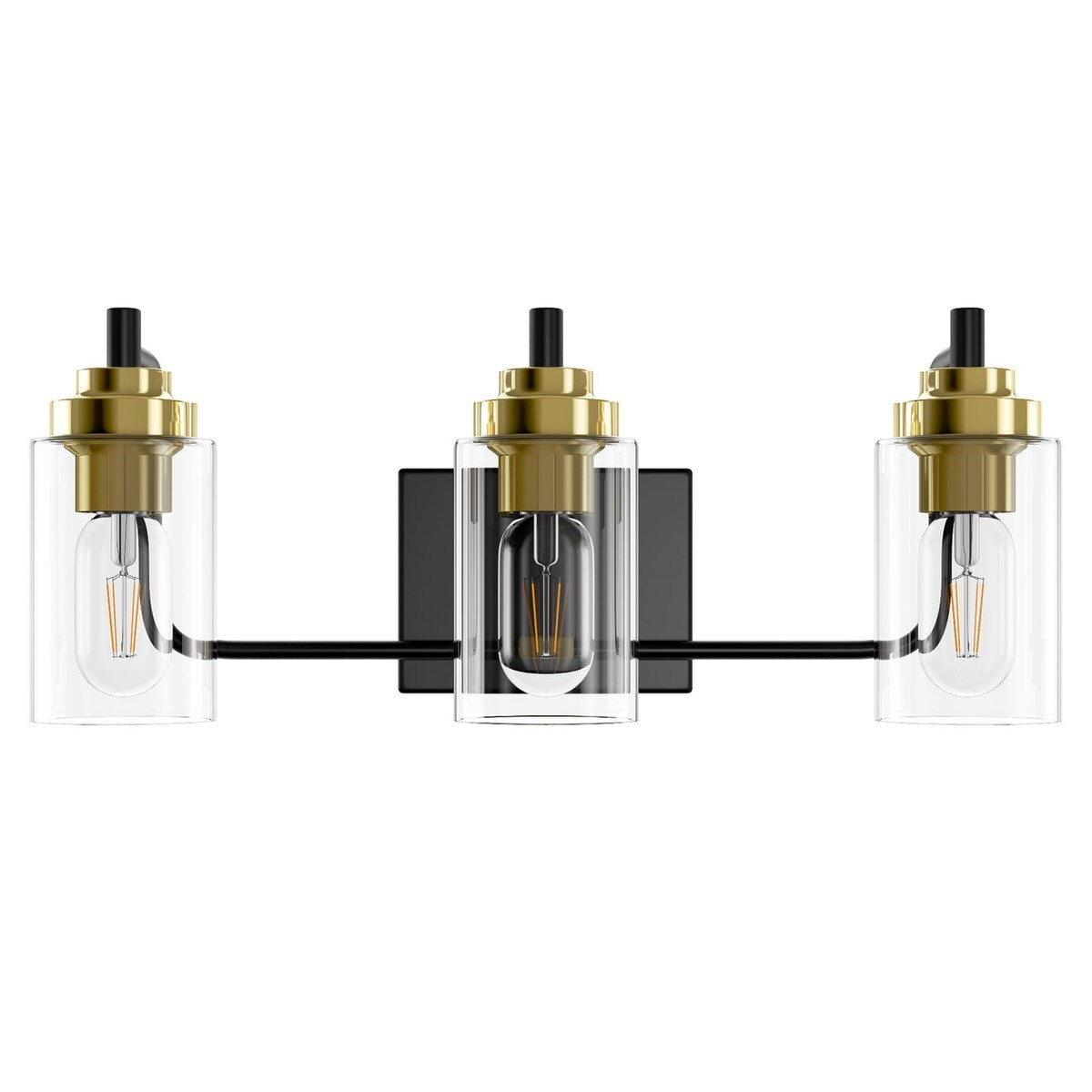 Modern Vanity Light Fixture with Cylinder Glass Shade