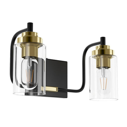 Modern Vanity Light Fixture with Cylinder Glass Shade