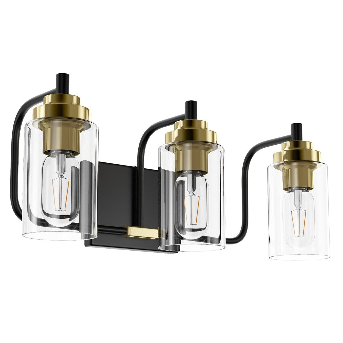 Modern Vanity Light Fixture with Cylinder Glass Shade