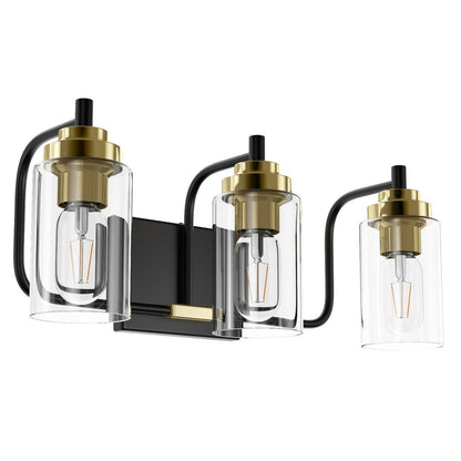 Modern Vanity Light Fixture with Cylinder Glass Shade