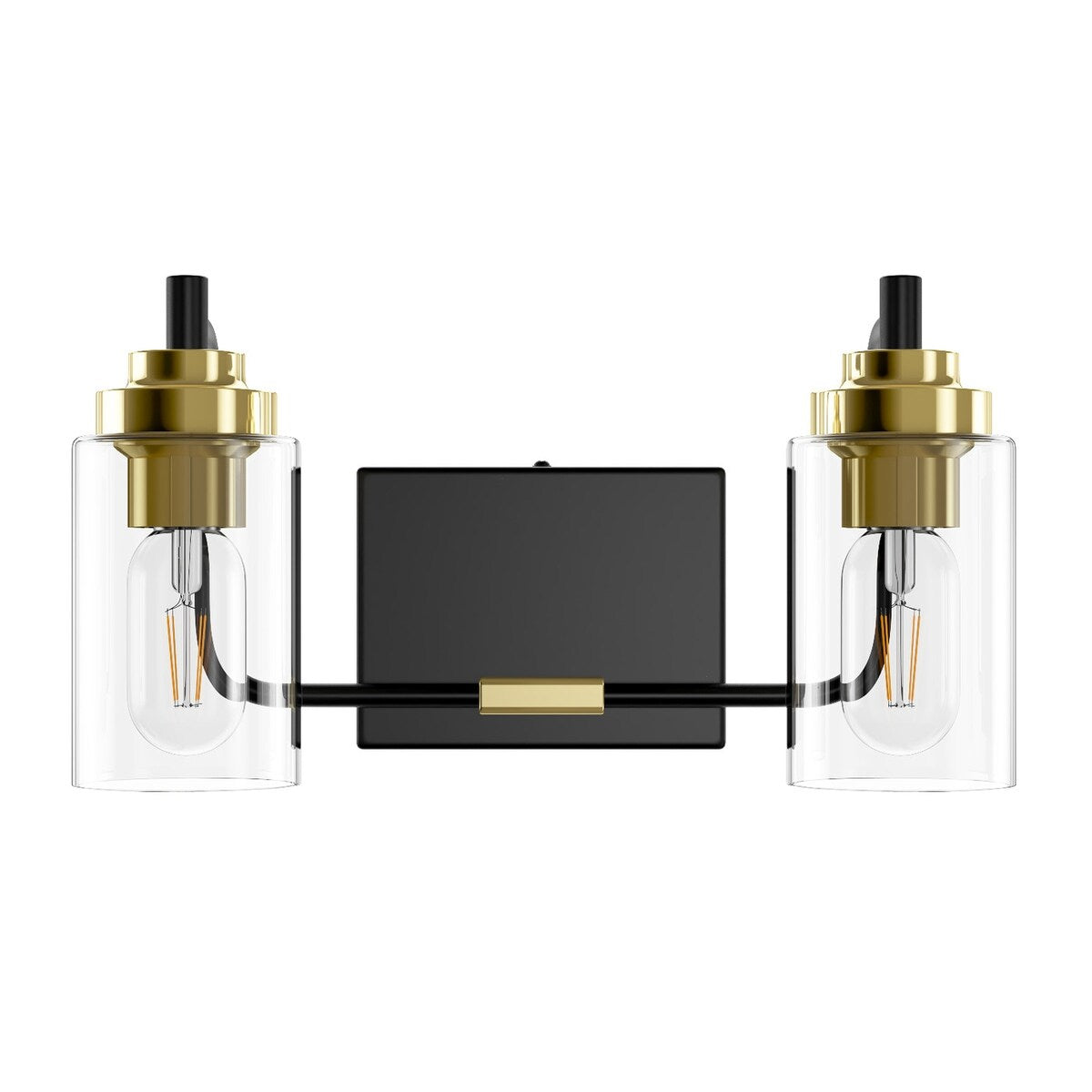 Modern Vanity Light Fixture with Cylinder Glass Shade