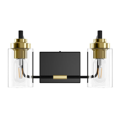 Modern Vanity Light Fixture with Cylinder Glass Shade