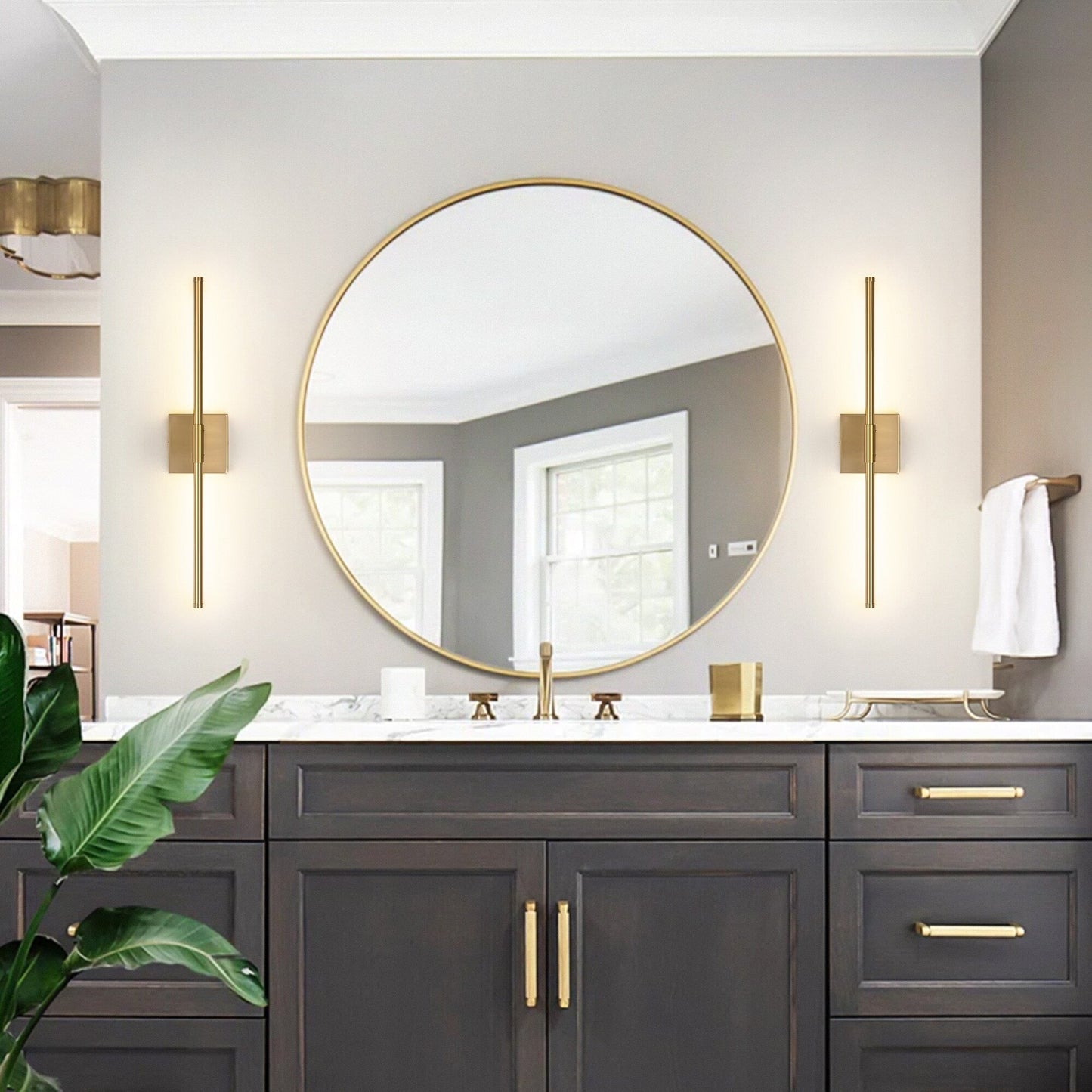 1-Light 23.6 in. Modern Linear Dimmable Integrated LED Bathroom Vanity Light Wall Sconce