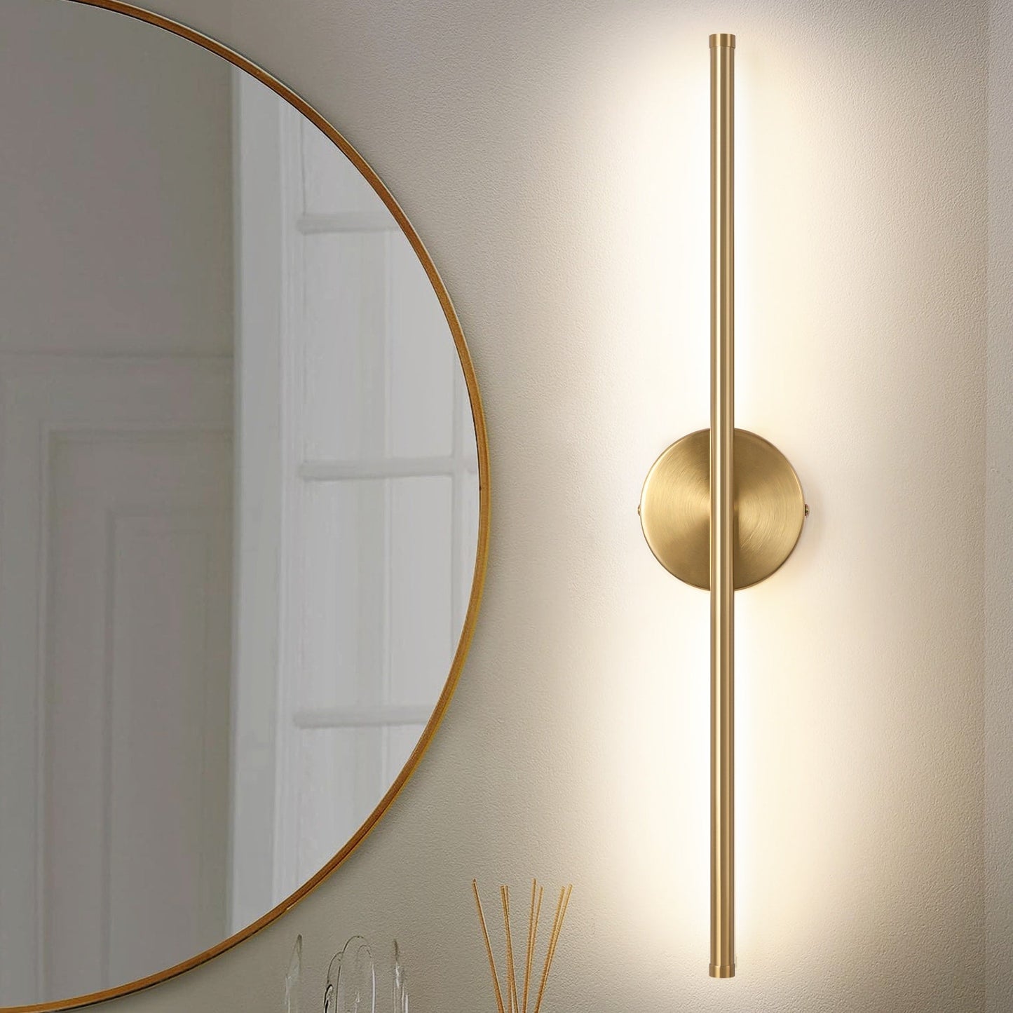 1-Light 23.6 in. Modern Linear Dimmable Integrated LED Bathroom Vanity Light Wall Sconce