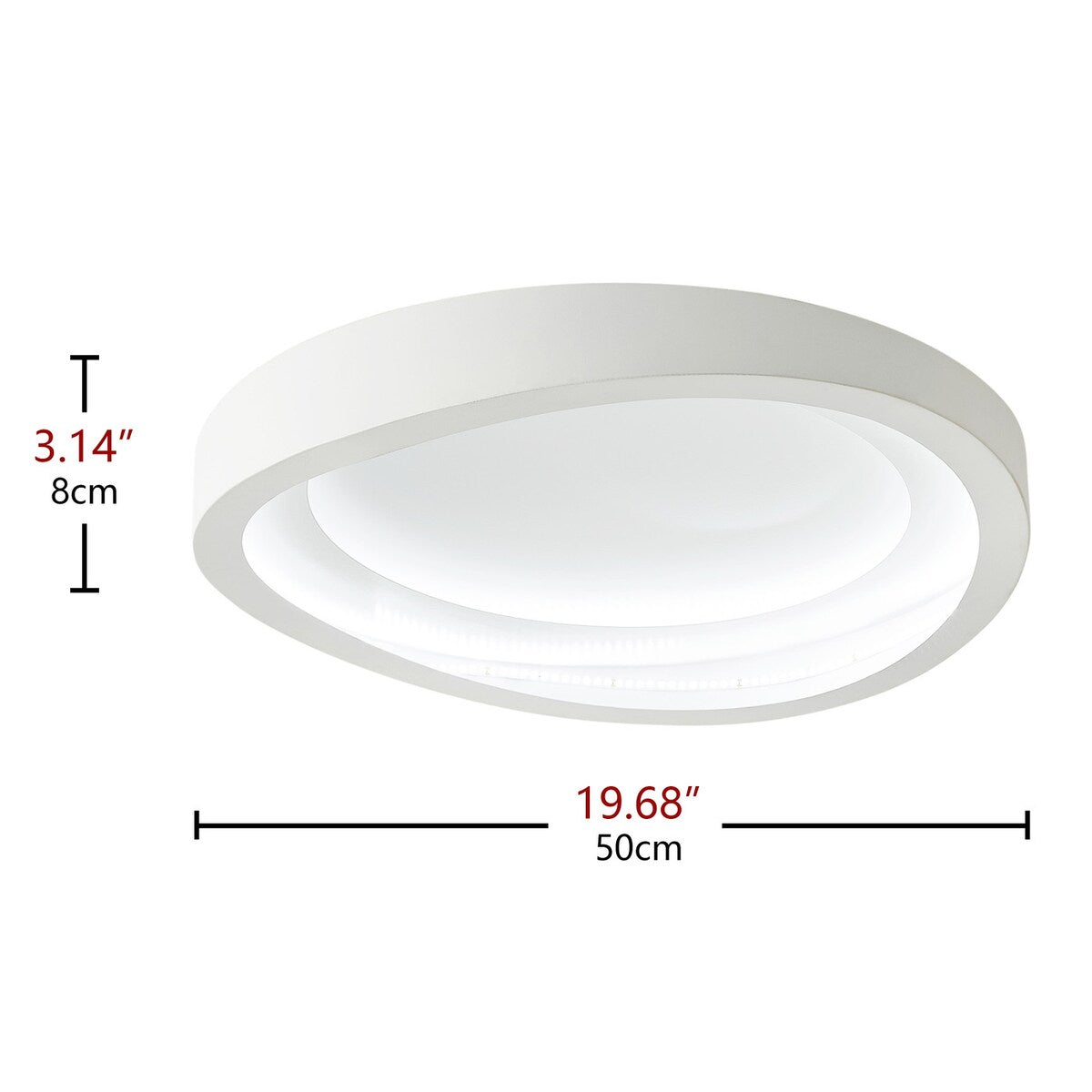 Modern Matte White LED Flush Mount Ceiling Light for Kitchen