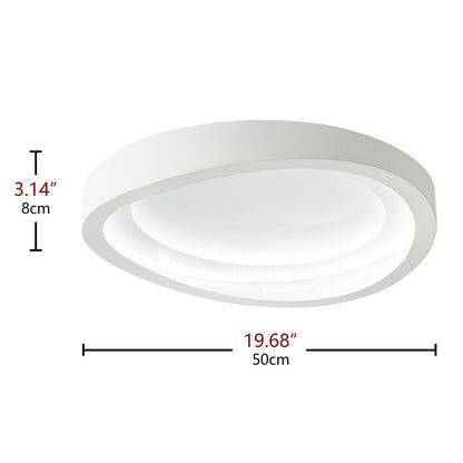 Modern Matte White LED Flush Mount Ceiling Light for Kitchen