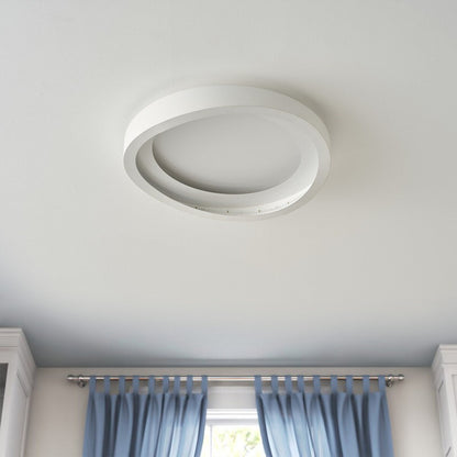 Modern Matte White LED Flush Mount Ceiling Light for Kitchen