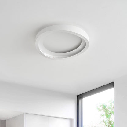 Modern Matte White LED Flush Mount Ceiling Light for Kitchen