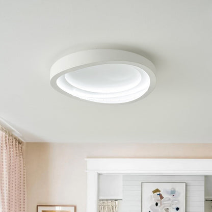 Modern Matte White LED Flush Mount Ceiling Light for Kitchen