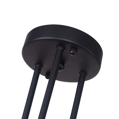 6 - Light Modern Metal Black Sputnik Semi-Flush Mount Ceiling Light