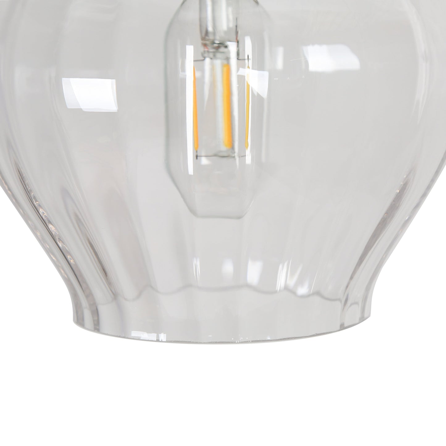 Coria Mid-century Modern Brass Pendant Light 1-Light Chic Dimmable Kitchen Island Lamp Fluted Glass Dining Room