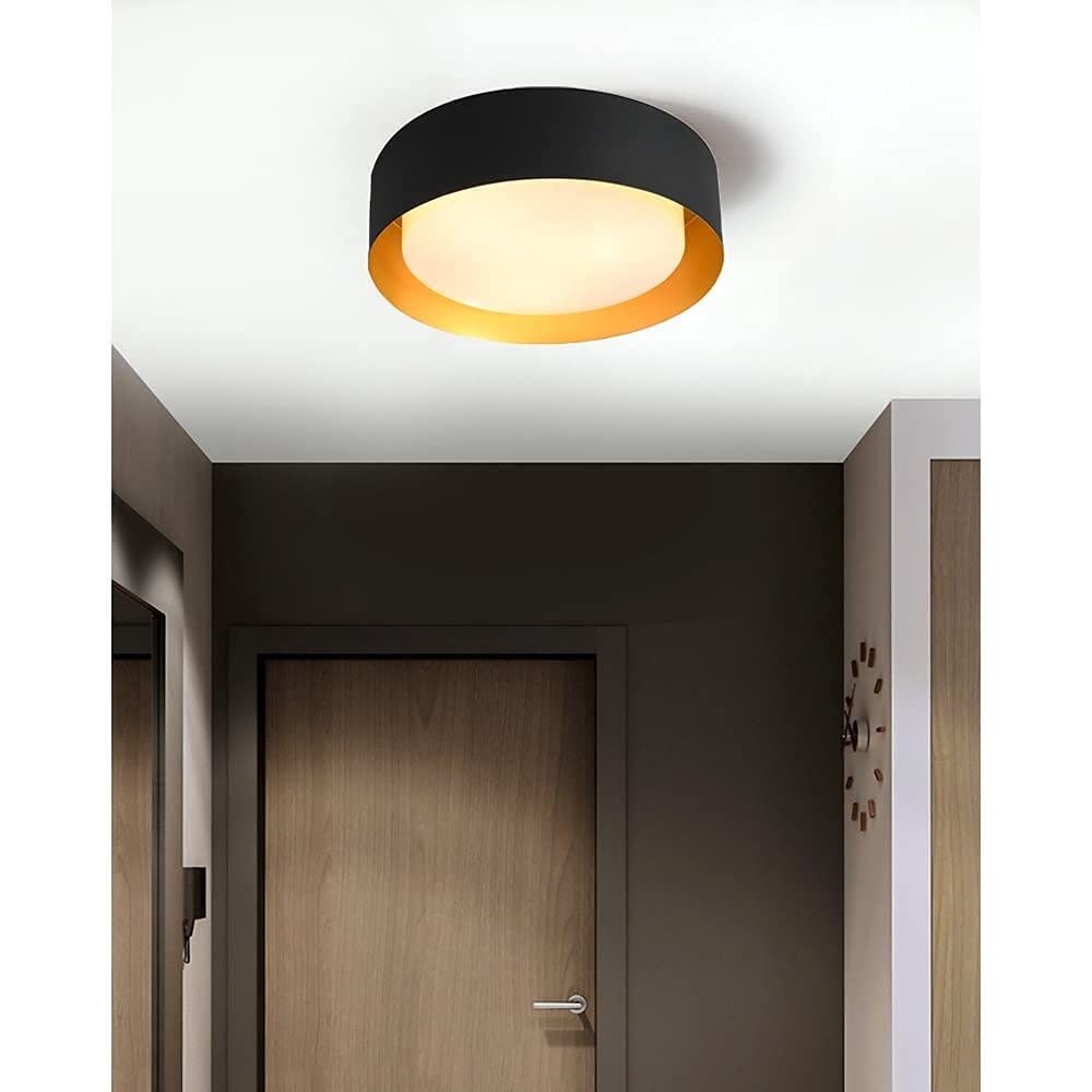 Modern Minimalist 2/3/5-Lights Metal Shaded Drum Flush Mount Ceiling Light