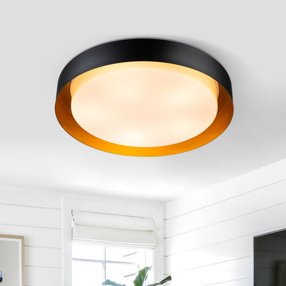Modern Minimalist 2/3/5-Lights Metal Shaded Drum Flush Mount Ceiling Light