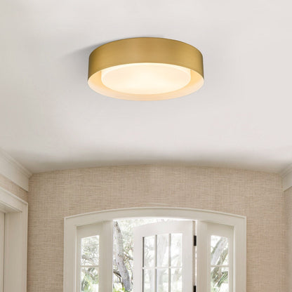 Modern Minimalist 2/3/5-Lights Metal Shaded Drum Flush Mount Ceiling Light