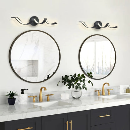 Modern Spiral Design LED Bathroom Vanity Light Dimmable Wall Light