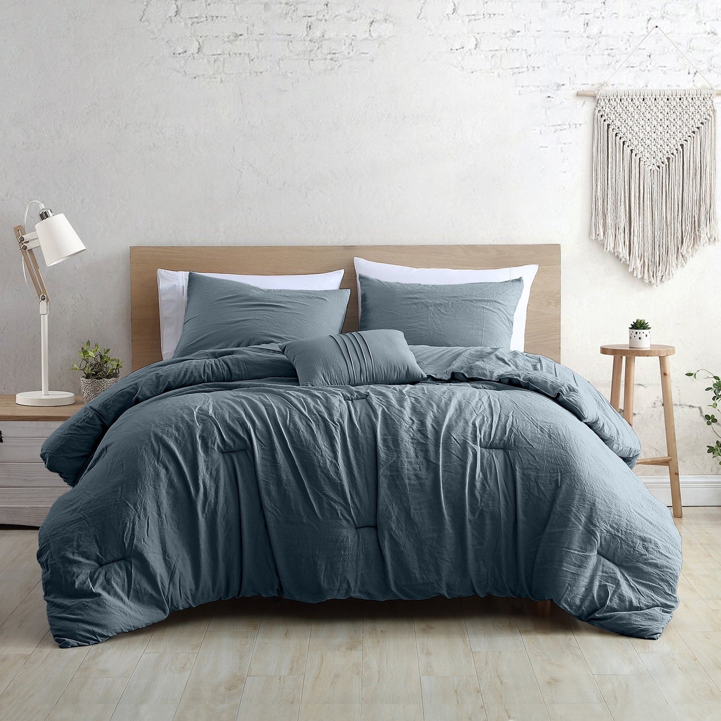Modern Threads Braelyn 4-Piece Garment-Washed Comforter Set