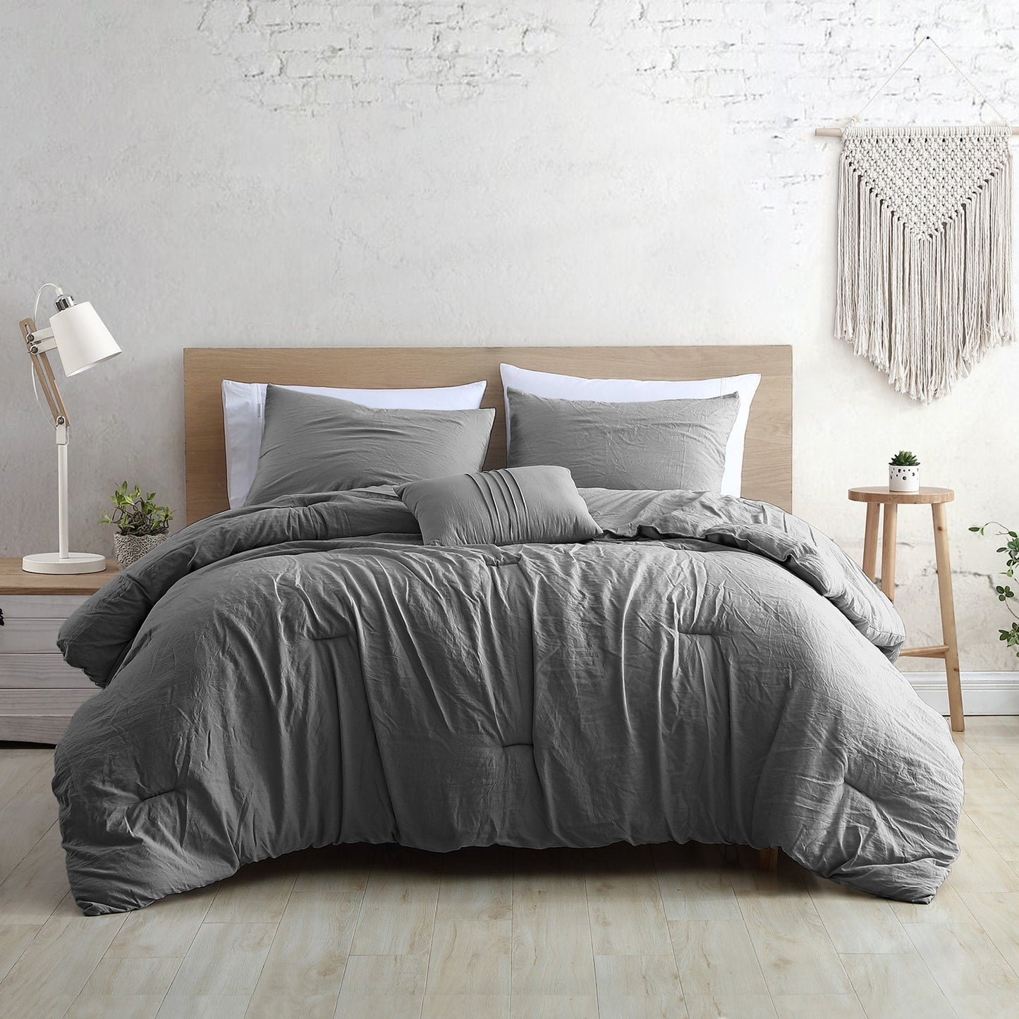 Modern Threads Braelyn 4-Piece Garment-Washed Comforter Set