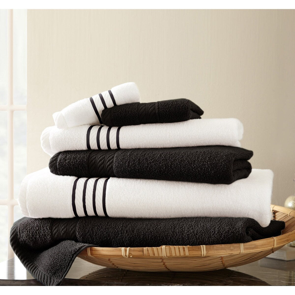 Modern Threads Quick Dry Stripe 6-piece Towel Set