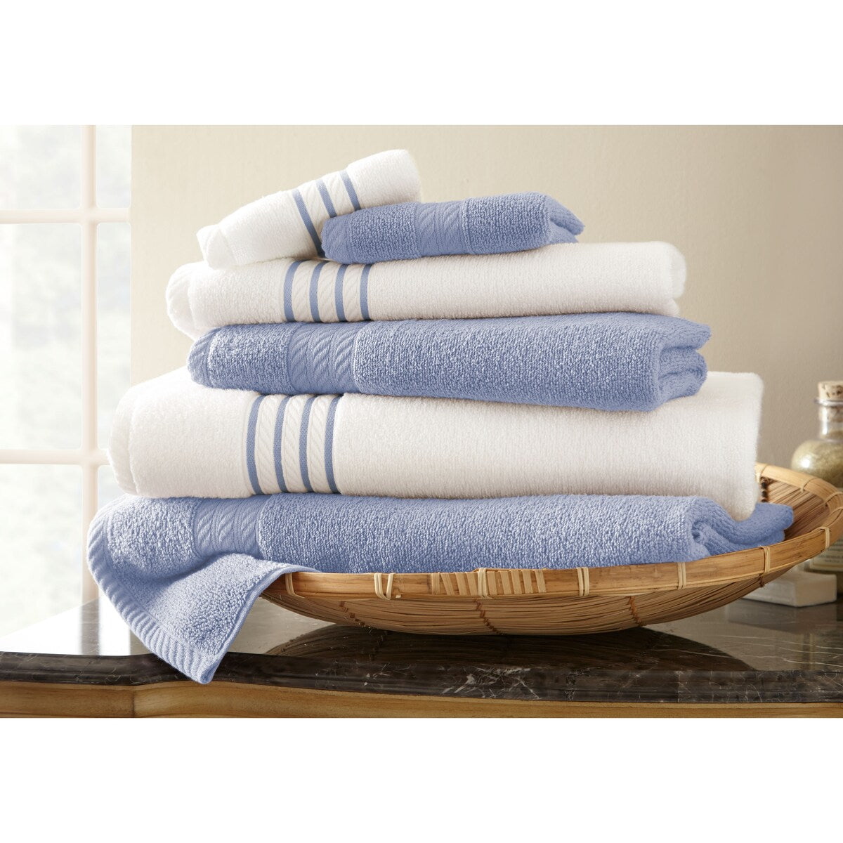 Modern Threads Quick Dry Stripe 6-piece Towel Set