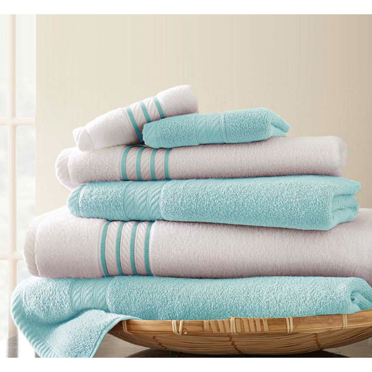 Modern Threads Quick Dry Stripe 6-piece Towel Set