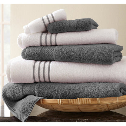 Modern Threads Quick Dry Stripe 6-piece Towel Set