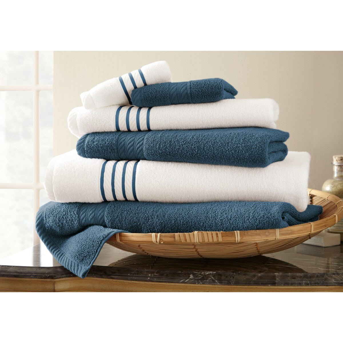 Modern Threads Quick Dry Stripe 6-piece Towel Set