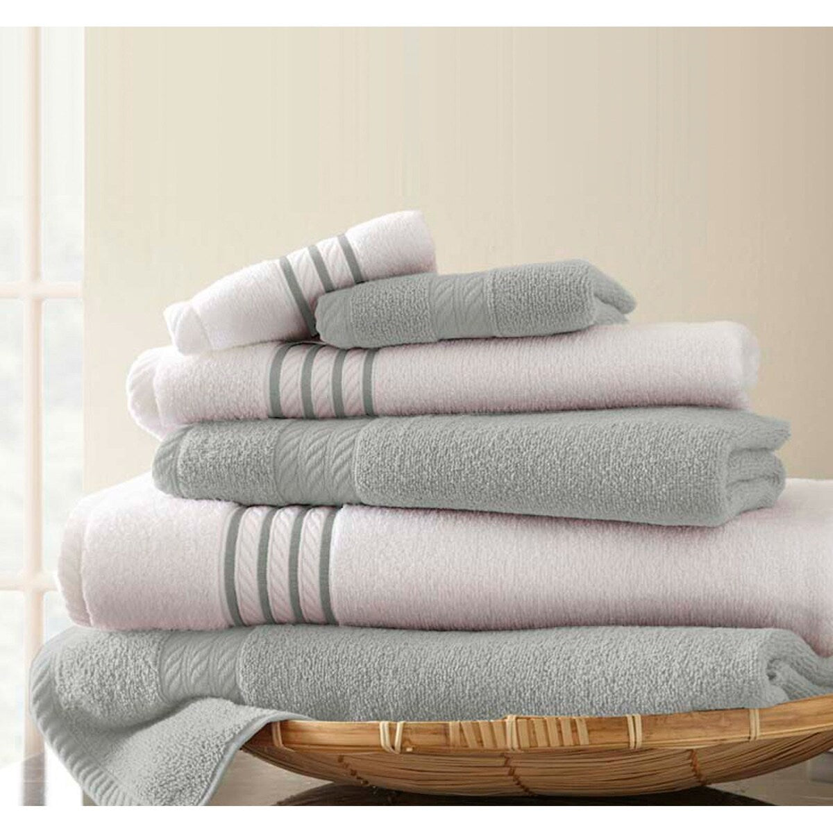 Modern Threads Quick Dry Stripe 6-piece Towel Set