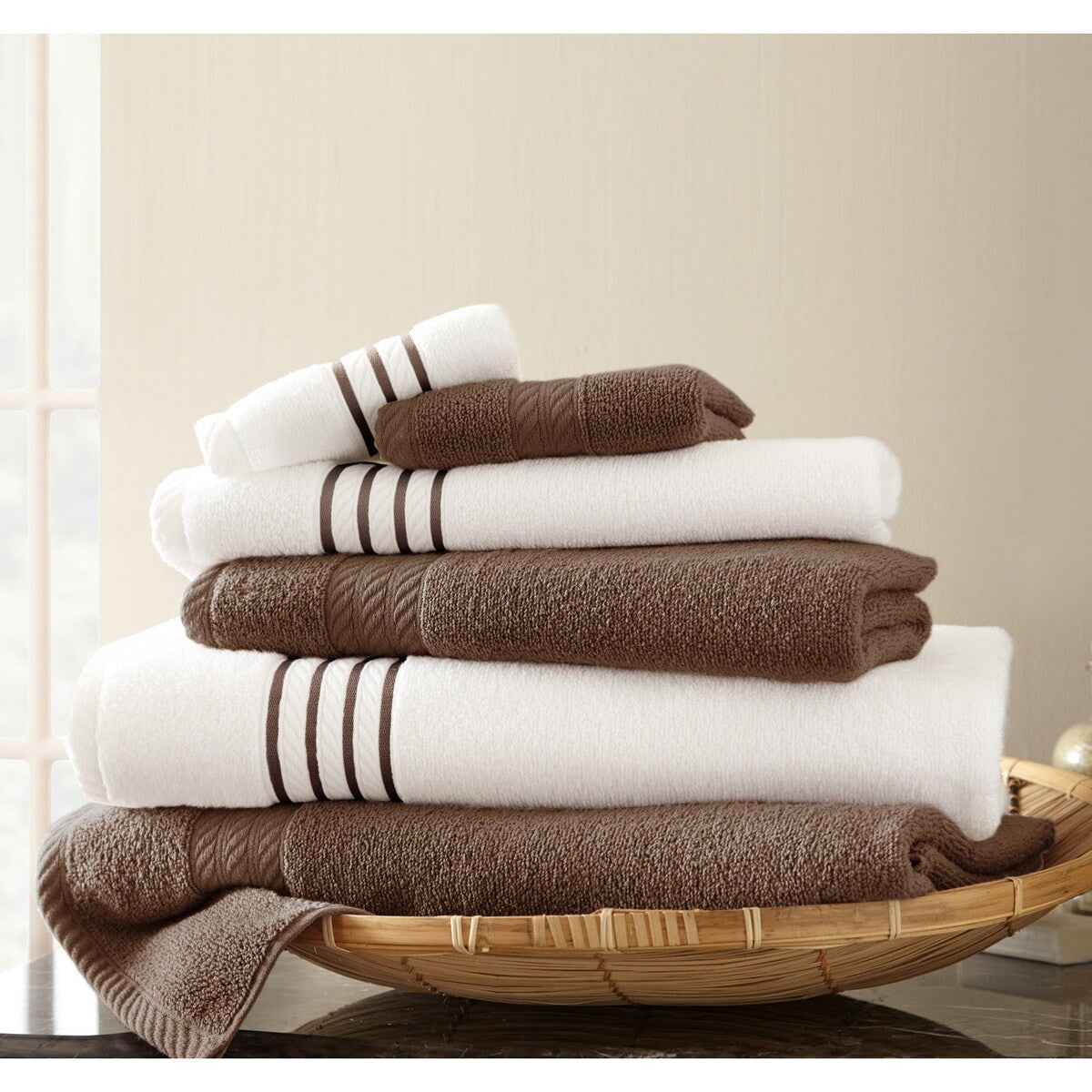 Modern Threads Quick Dry Stripe 6-piece Towel Set