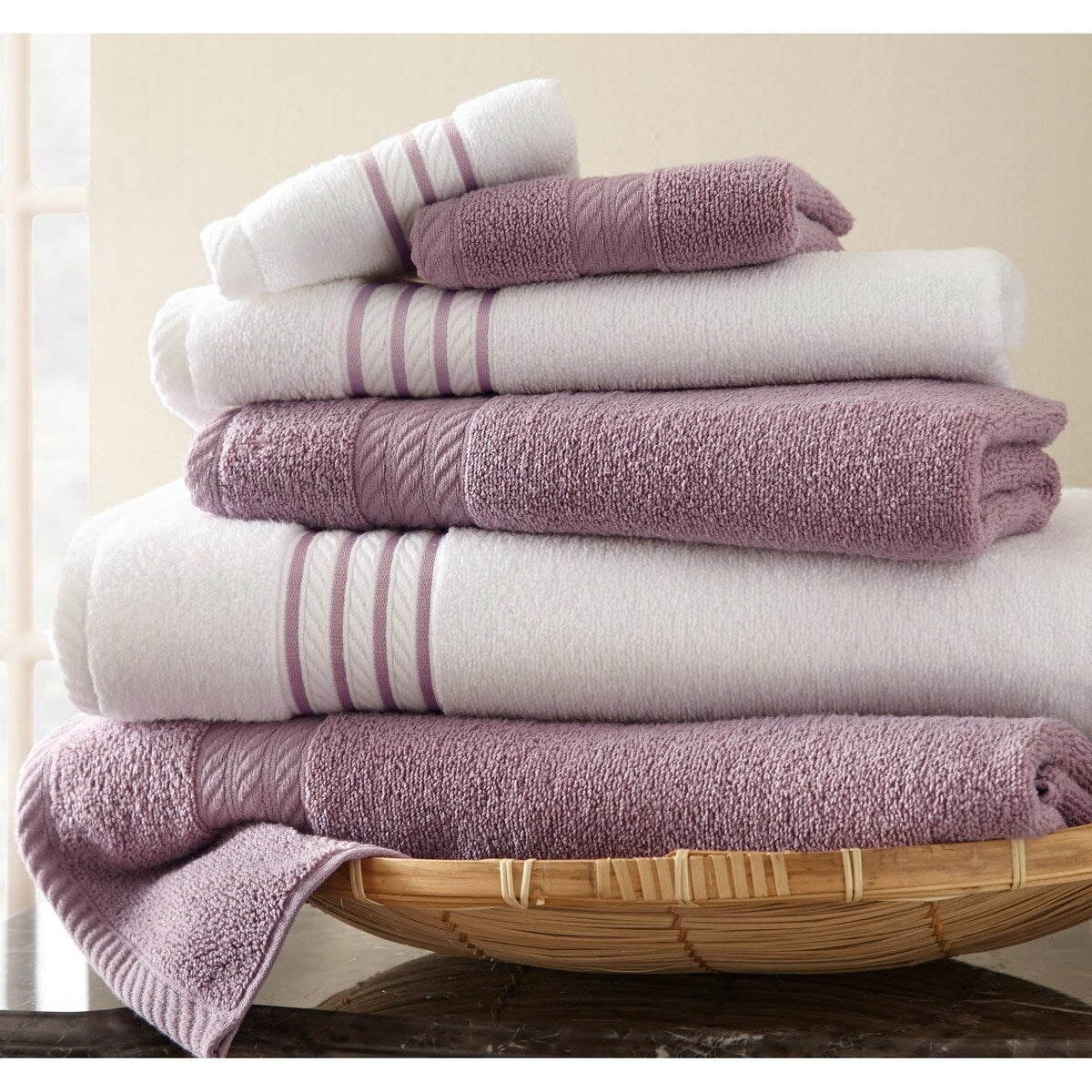 Modern Threads Quick Dry Stripe 6-piece Towel Set