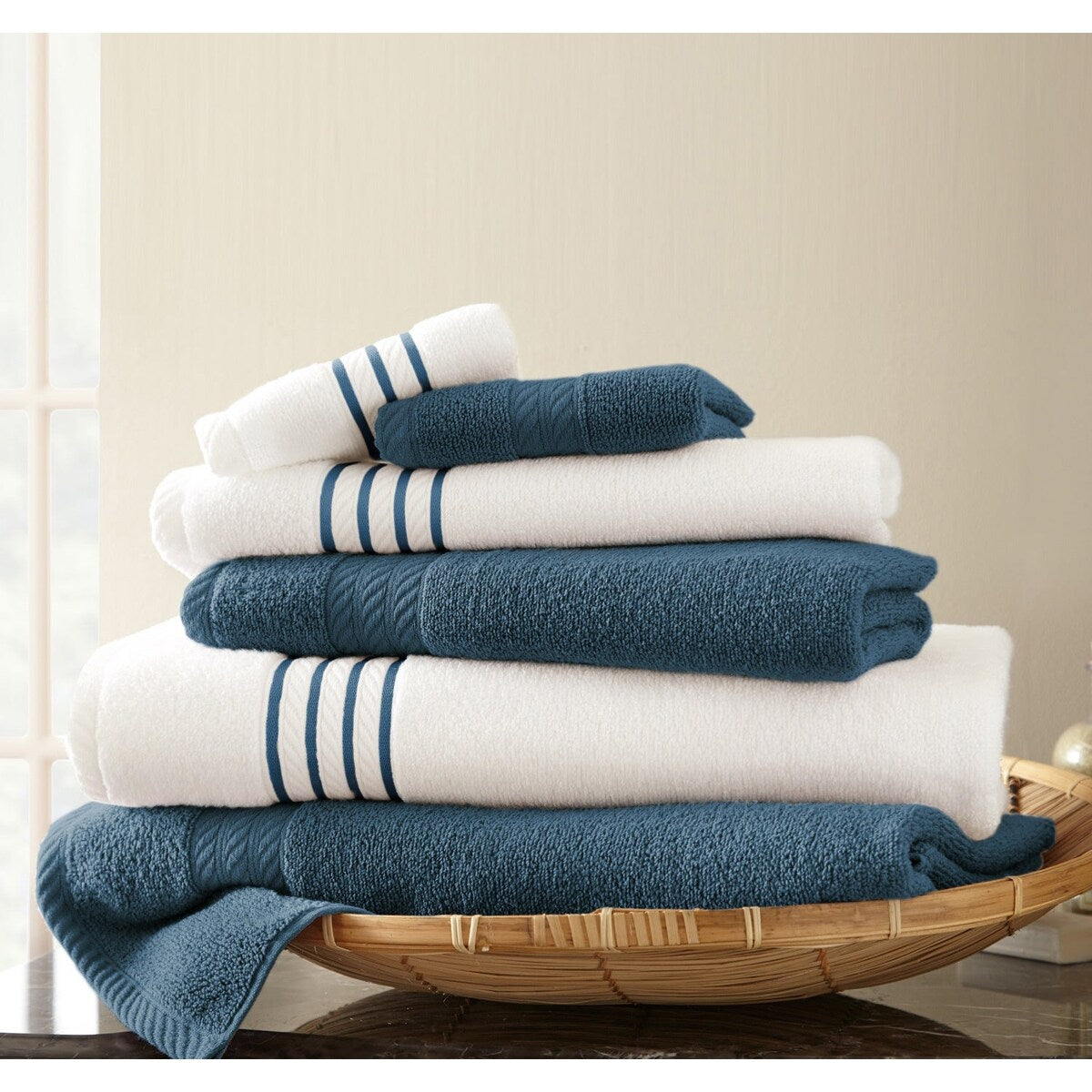Modern Threads Quick Dry Stripe 6-piece Towel Set