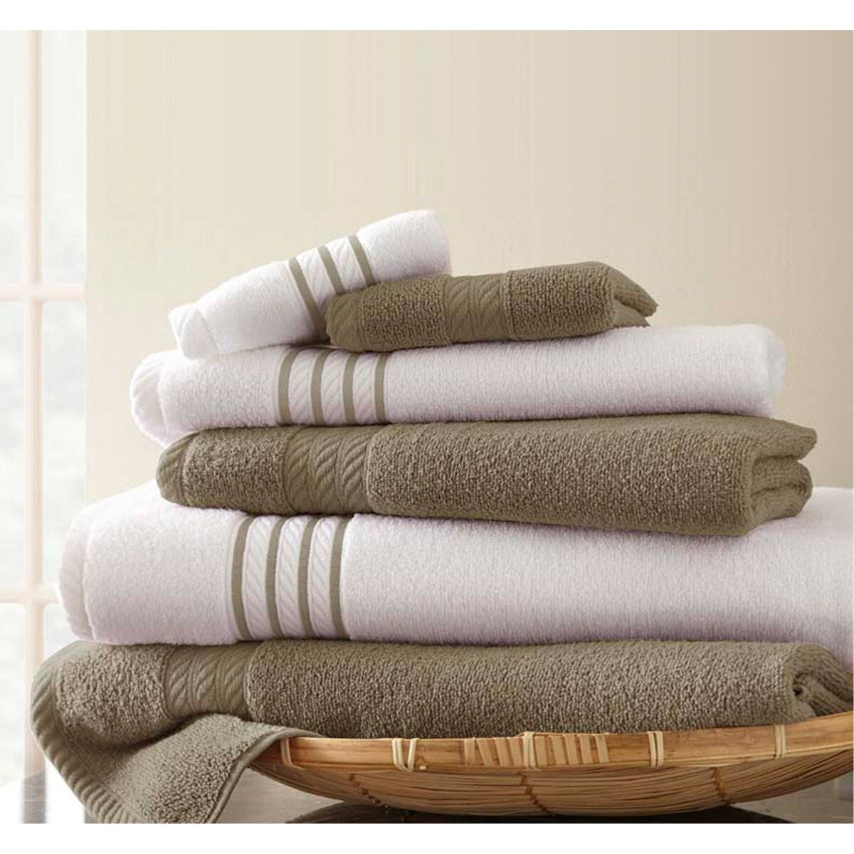 Modern Threads Quick Dry Stripe 6-piece Towel Set