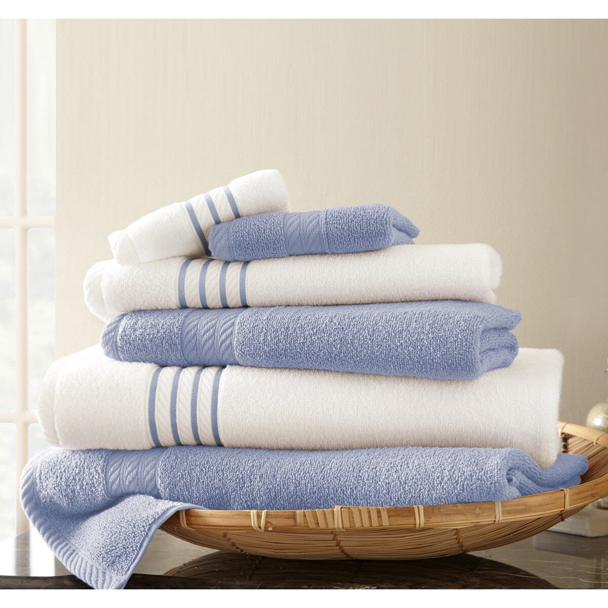 Modern Threads Quick Dry Stripe 6-piece Towel Set