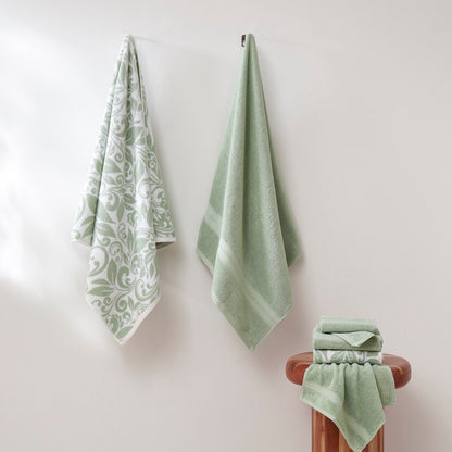 Modern Threads Trefoil Filigree 6 Piece Yarn Dyed Jacquard Towel Set