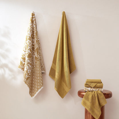 Modern Threads Trefoil Filigree 6 Piece Yarn Dyed Jacquard Towel Set