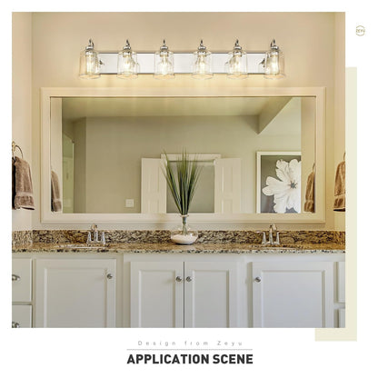 3/4/5/6-Light Modern Vanity Lights Over Mirror for Bathroom