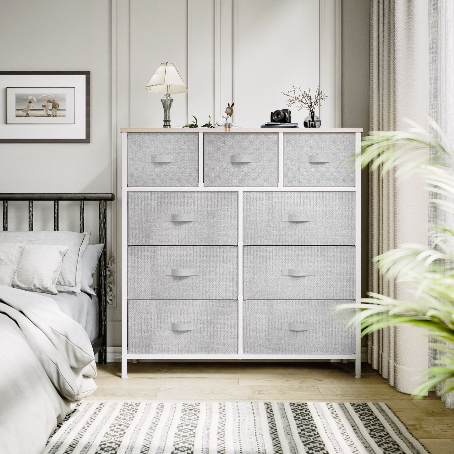 Modern 9-drawer Bedroom Dresser Storage Tower