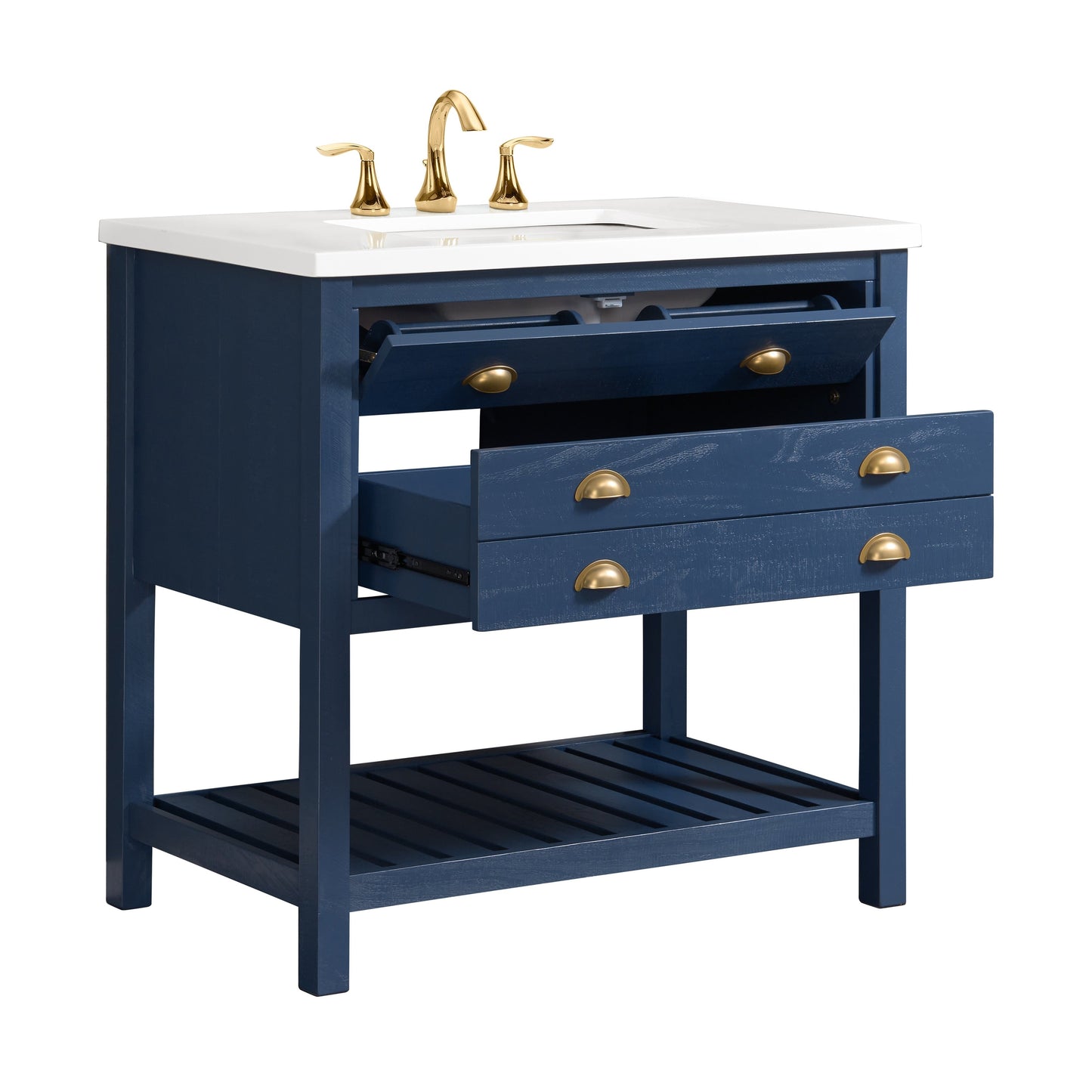 Monterey 37 Farmhouse Single Bathroom Vanity with Top
