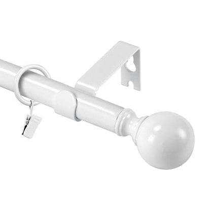 Mordern Round Ball Adjustable Curtain Rod with Curtain Rings